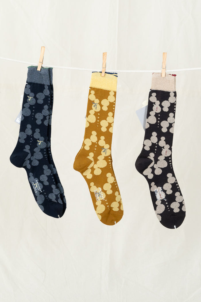 Antipast Snow Ball Men's Socks - Mustard
