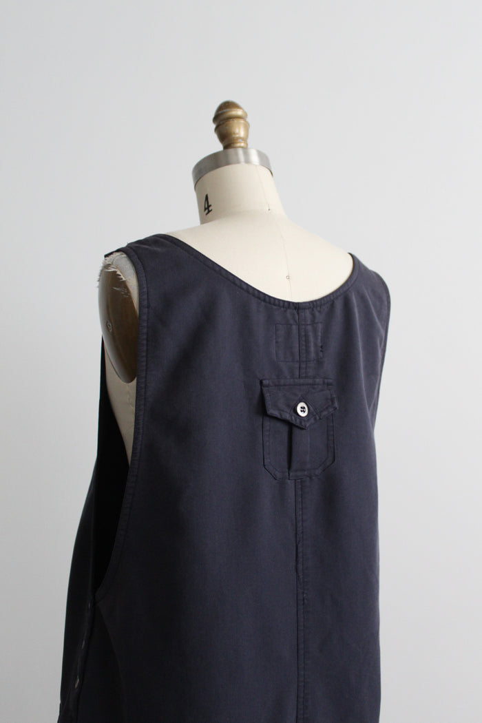 ash black apron dress