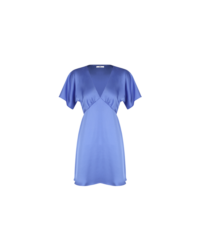 BETTINA SATIN MINI DRESS PERIWINKLE