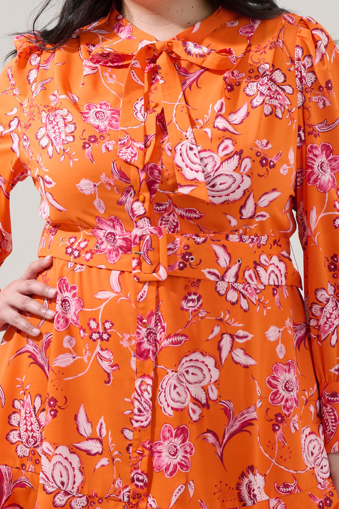 Cosmo Floral Flare Mini Dress Curve