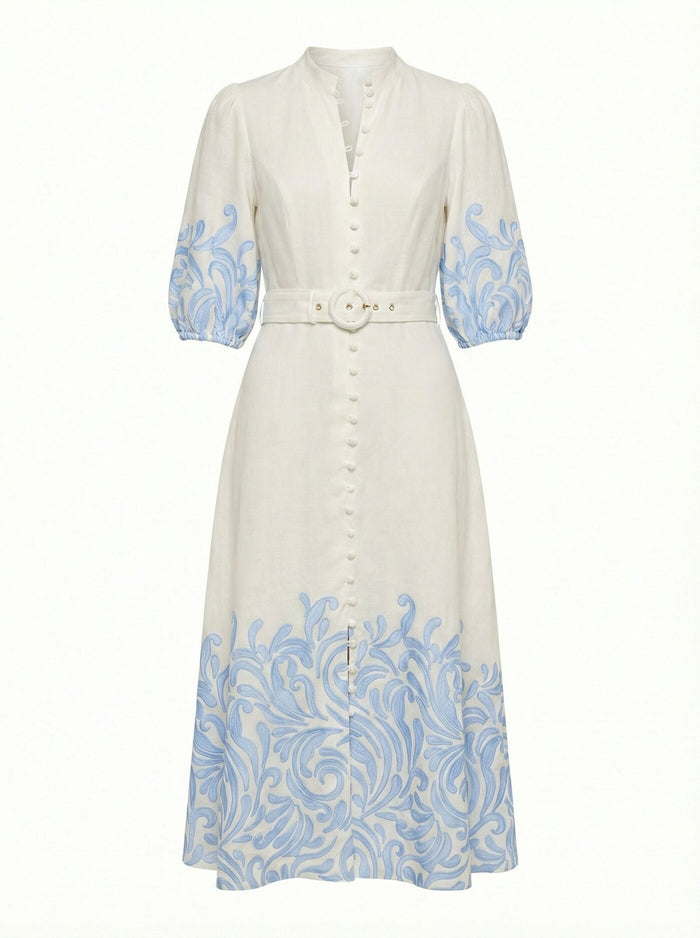 Esther Embroidered Midi Dress Forever New