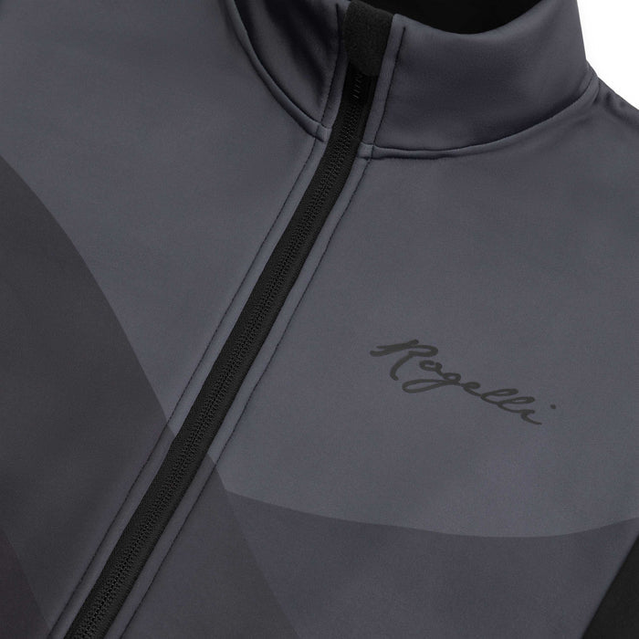 Detail van Rogelli Farah fietsjack dames zwart voorkant.