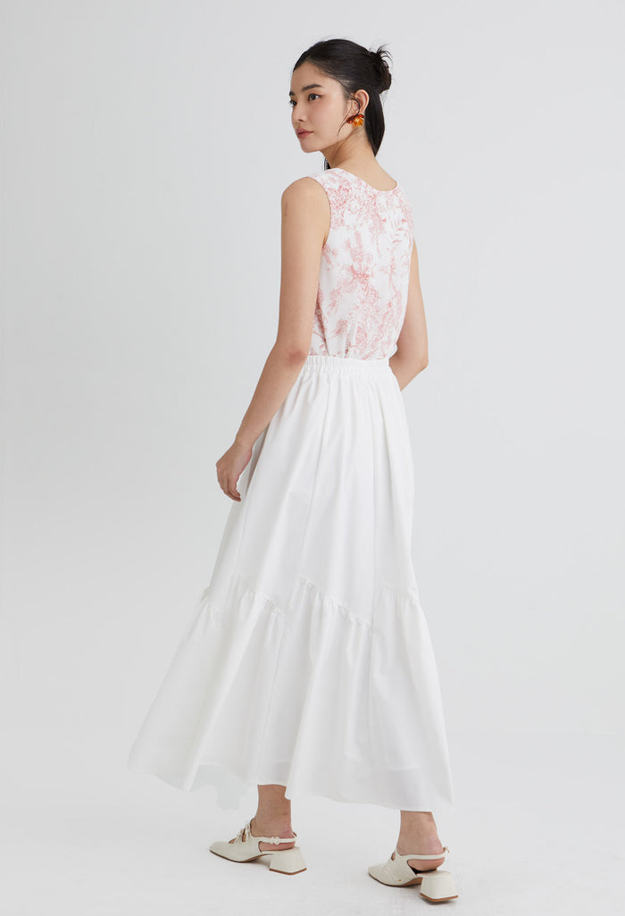 Flowy Ruffle Maxi Skirt
