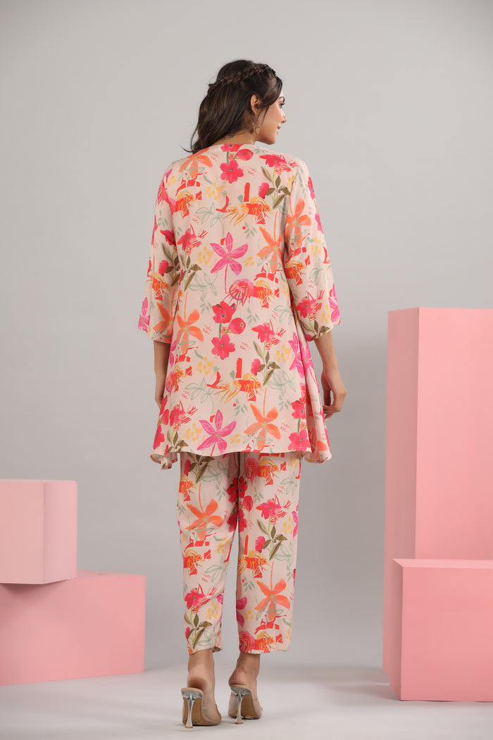Garden Whimsy Russian Silk Three piece set
