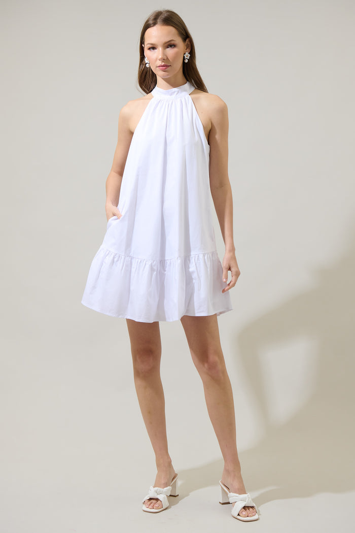 Gilvana Poplin Laly Mini Ruffle Dress