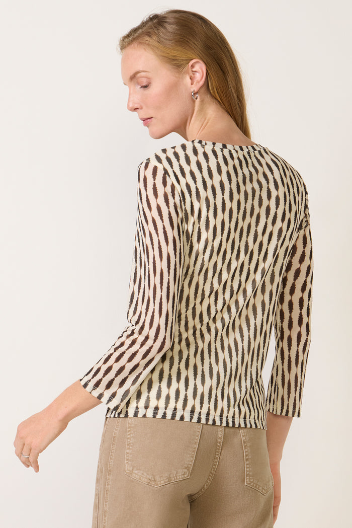 Mesh 3/4 Sleeve Top