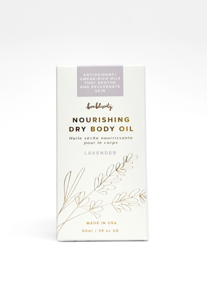 Lavender nourishing body oil package