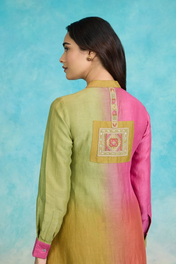 Olive Bloom Ethnic Palazzo Set