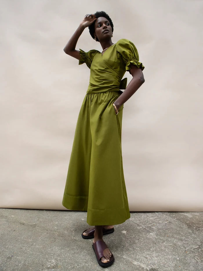 Petite Khaki Cotton Poplin Culottes