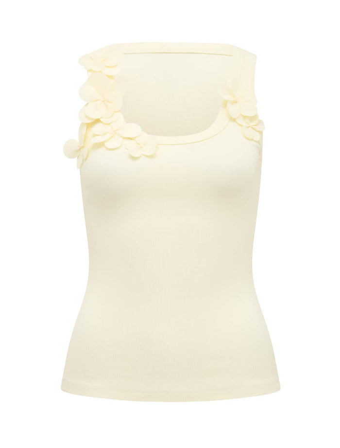 Pia Applique Scoop Neck Tank Top Forever New