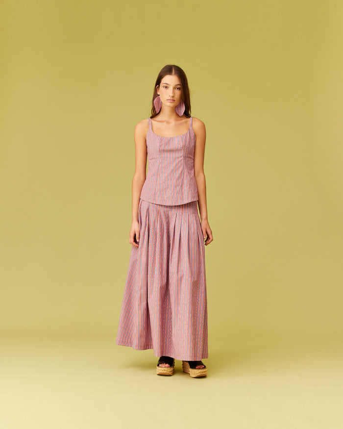 WILLA TANK FIREWHIRL BLUE STRIPE