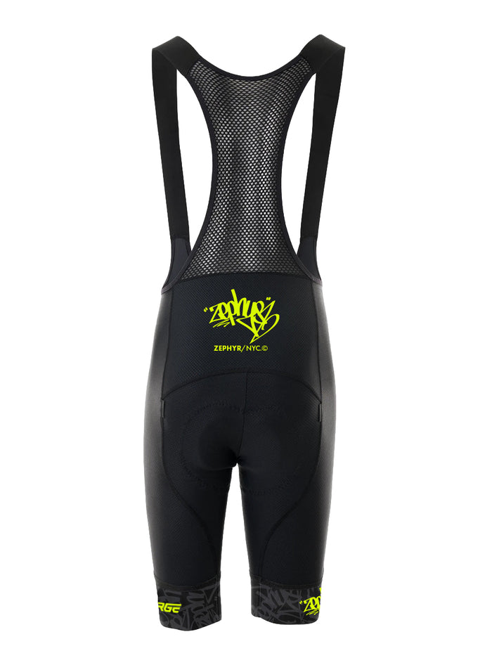 ZEPHYR BLACK-FLURO YELLOW - STRIKE 2.1 BIB SHORTS - MEN