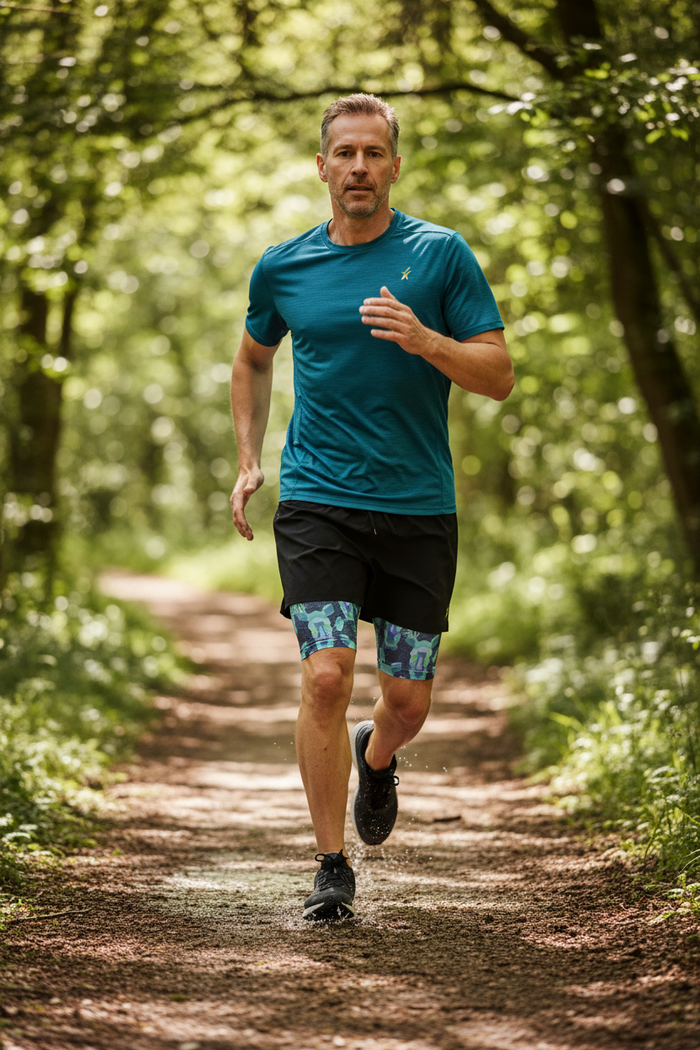 50-Year-Old Man Running - Pattern Above Knee
