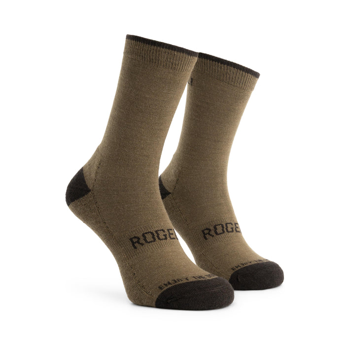 Rogelli Merino Wol fietssokken winter bruin.