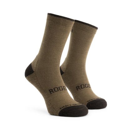 Rogelli Merino Wol fietssokken winter bruin.