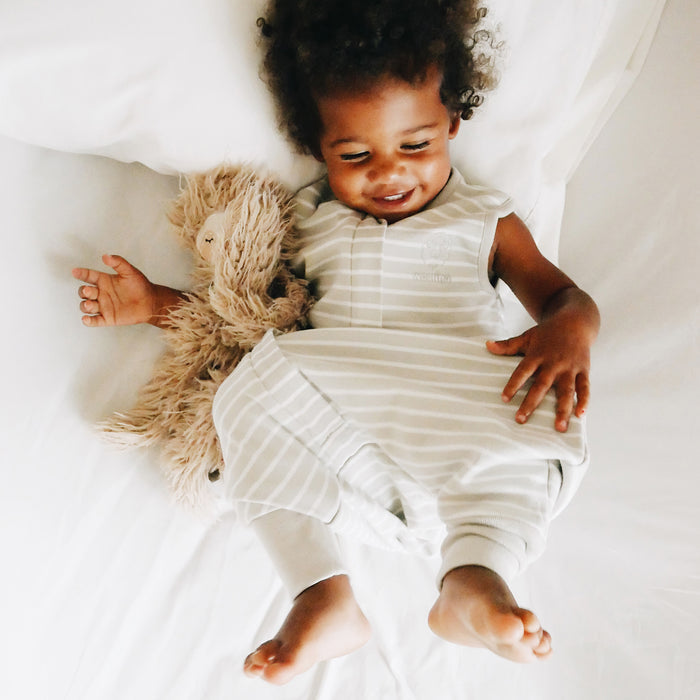 4 Season® Baby Sleep Bag with Feet, Merino Wool & Organic Cotton, Birch Gray