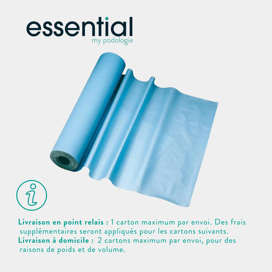 6 rolls of blue laminated examination sheets - 180 formats - 2 Essential embossed folds
