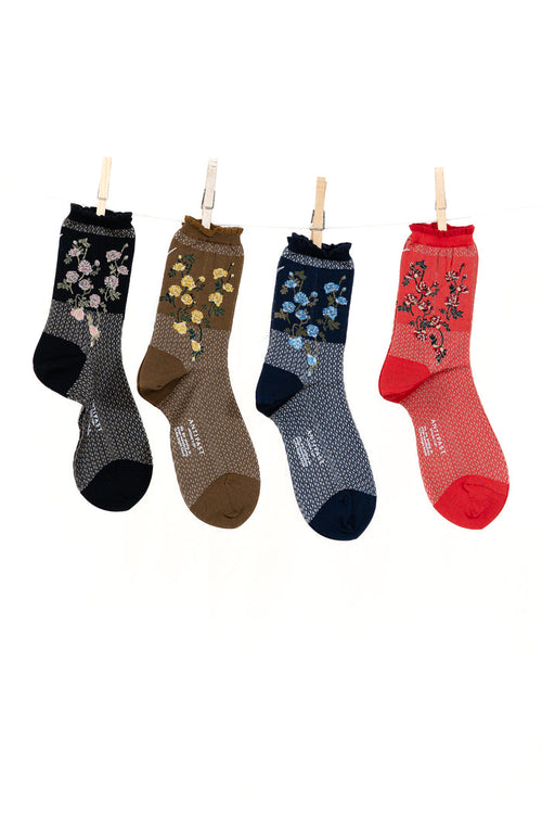 Antipast Flower on Basket Women's Socks