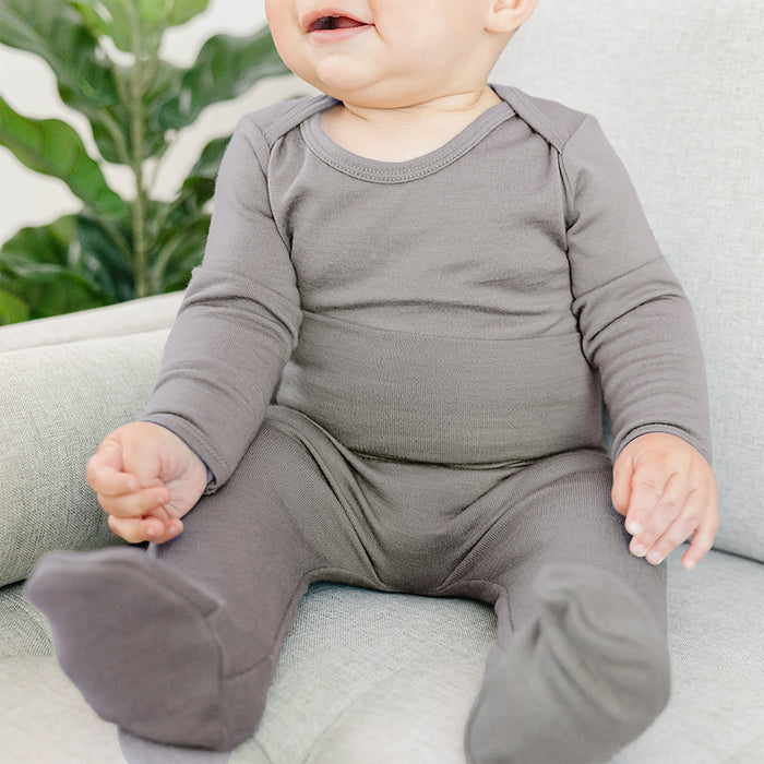 Baby Footed Pants, Merino Wool, Dove