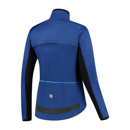 Rogelli Barrier fietsjack dames blauw achterkant.
