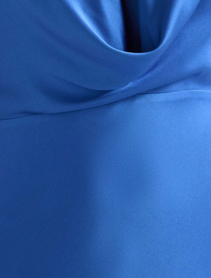 Becca Cowl Halter Satin Dress Forever New