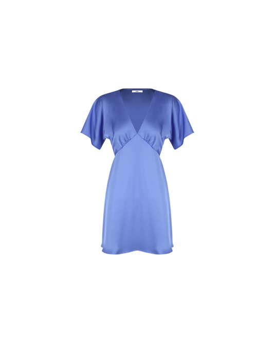 BETTINA SATIN MINI DRESS PERIWINKLE