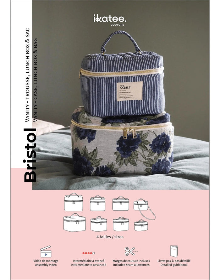 Bristol Vanity Case Paper Sewing Pattern, Ikatee