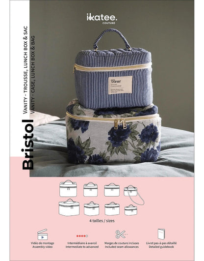 Bristol Vanity Case Paper Sewing Pattern, Ikatee