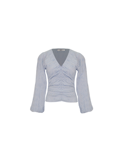 CANARY BLOUSE BLUE GINGHAM