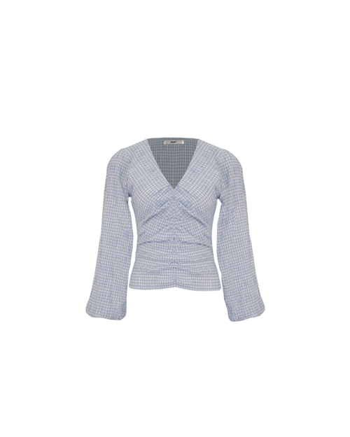 CANARY BLOUSE BLUE GINGHAM