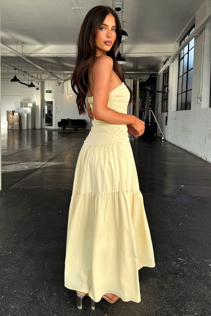 Charlotte Strapless Maxi Dress - Yellow