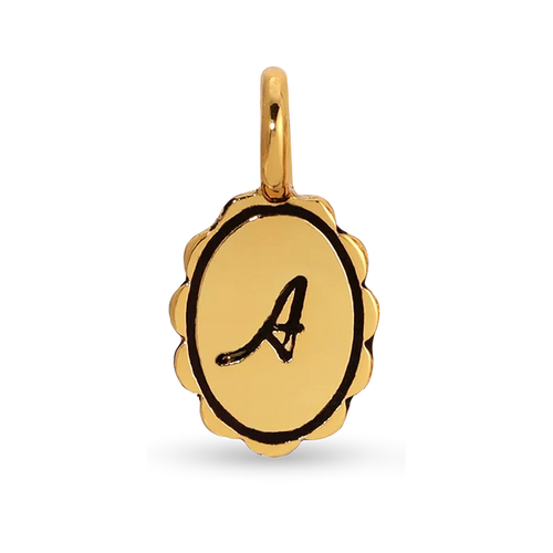 Charm Garden - Gold Scalloped Initial Charm