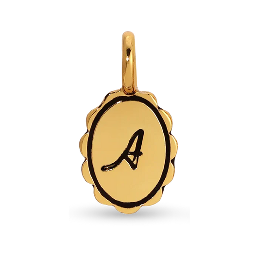 Charm Garden - Gold Scalloped Initial Charm