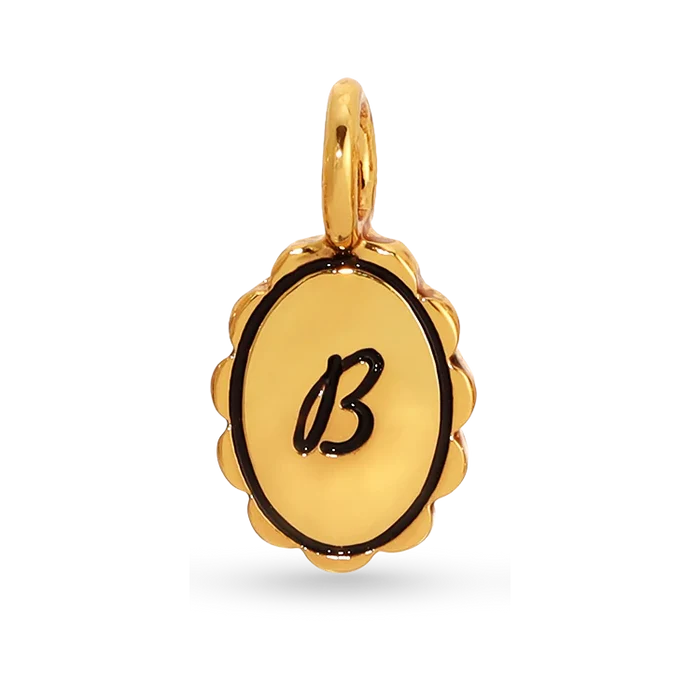 Charm Garden - Gold Scalloped Initial Charm
