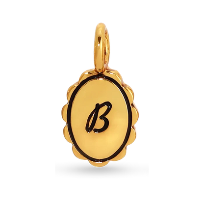 Charm Garden - Gold Scalloped Initial Charm