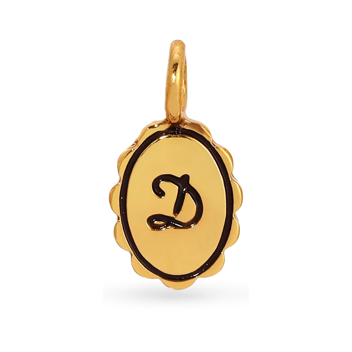 Charm Garden - Gold Scalloped Initial Charm