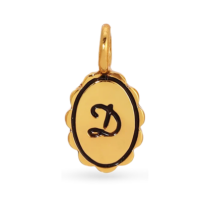 Charm Garden - Gold Scalloped Initial Charm