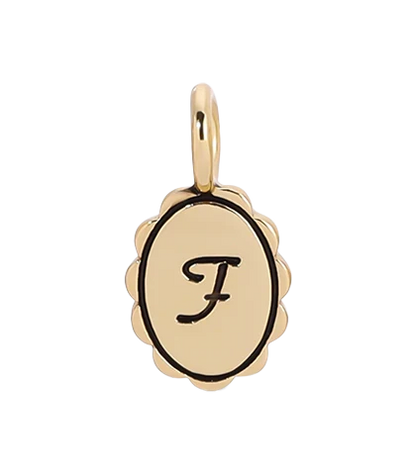 Charm Garden - Gold Scalloped Initial Charm