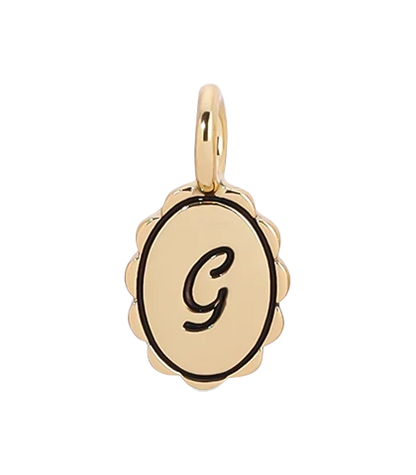 Charm Garden - Gold Scalloped Initial Charm