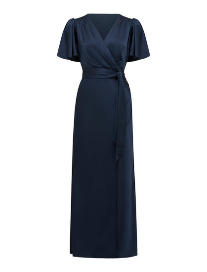 Chelsea Flutter Sleeve Satin Maxi Dress Forever New