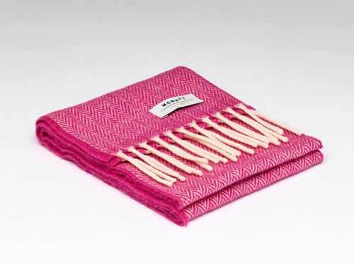 McNutt Of Donegal - Children's Scarf - Lambswool - Raspberry Rose