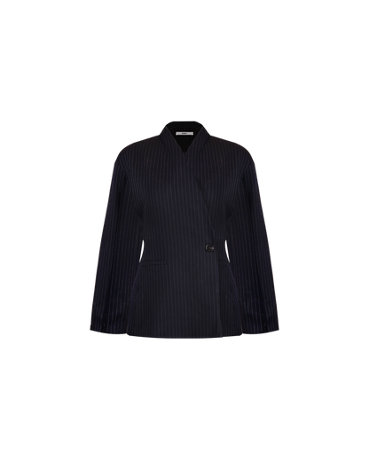 COCO BLAZER NAVY PINSTRIPE