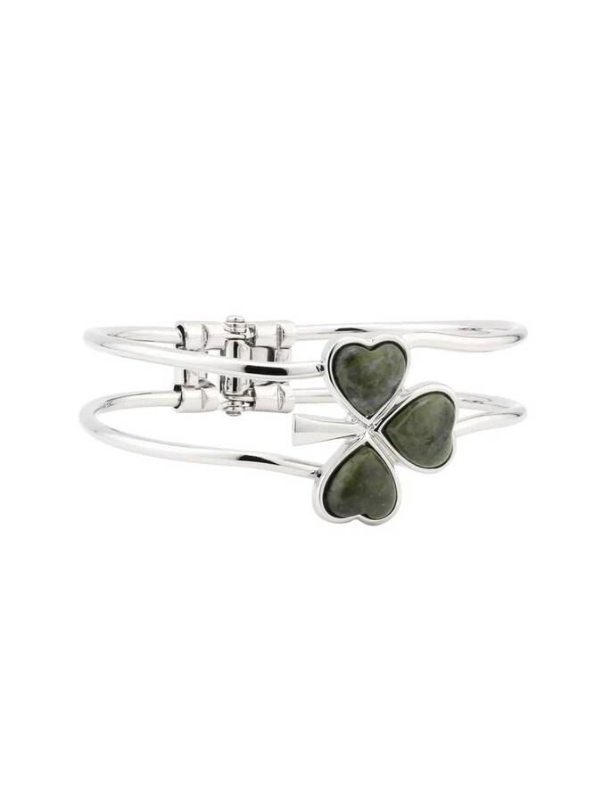 Connemara Marble Shamrock Bangle