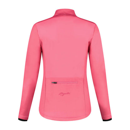 Rogelli Core fietsjack dames roze achterkant.