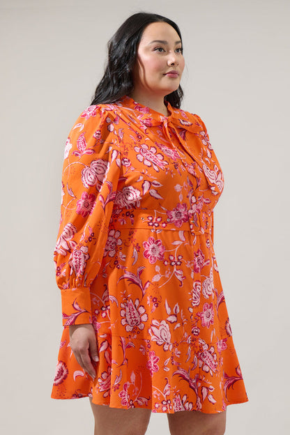 Cosmo Floral Flare Mini Dress Curve