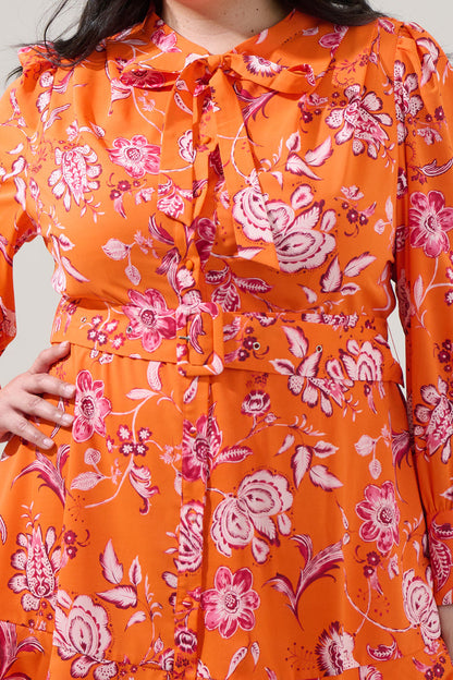Cosmo Floral Flare Mini Dress Curve