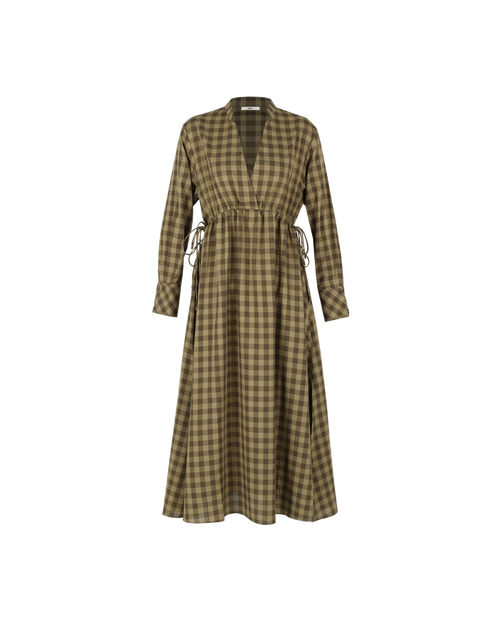 DARCY GINGHAM DRESS OLIVE GINGHAM