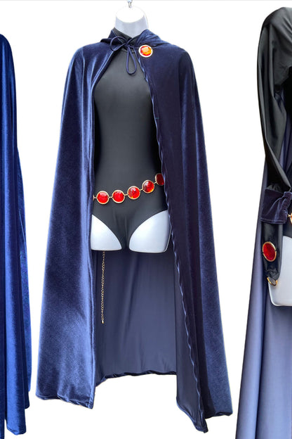 Dark Mystic Purple Sorceress Bodysuit and Cape Dance Festival Cosplay Costume