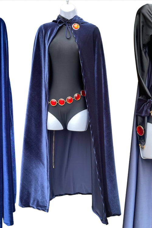 Dark Mystic Purple Sorceress Bodysuit and Cape Dance Festival Cosplay Costume
