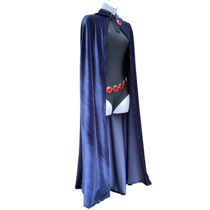 Dark Mystic Purple Sorceress Bodysuit and Cape Dance Festival Cosplay Costume